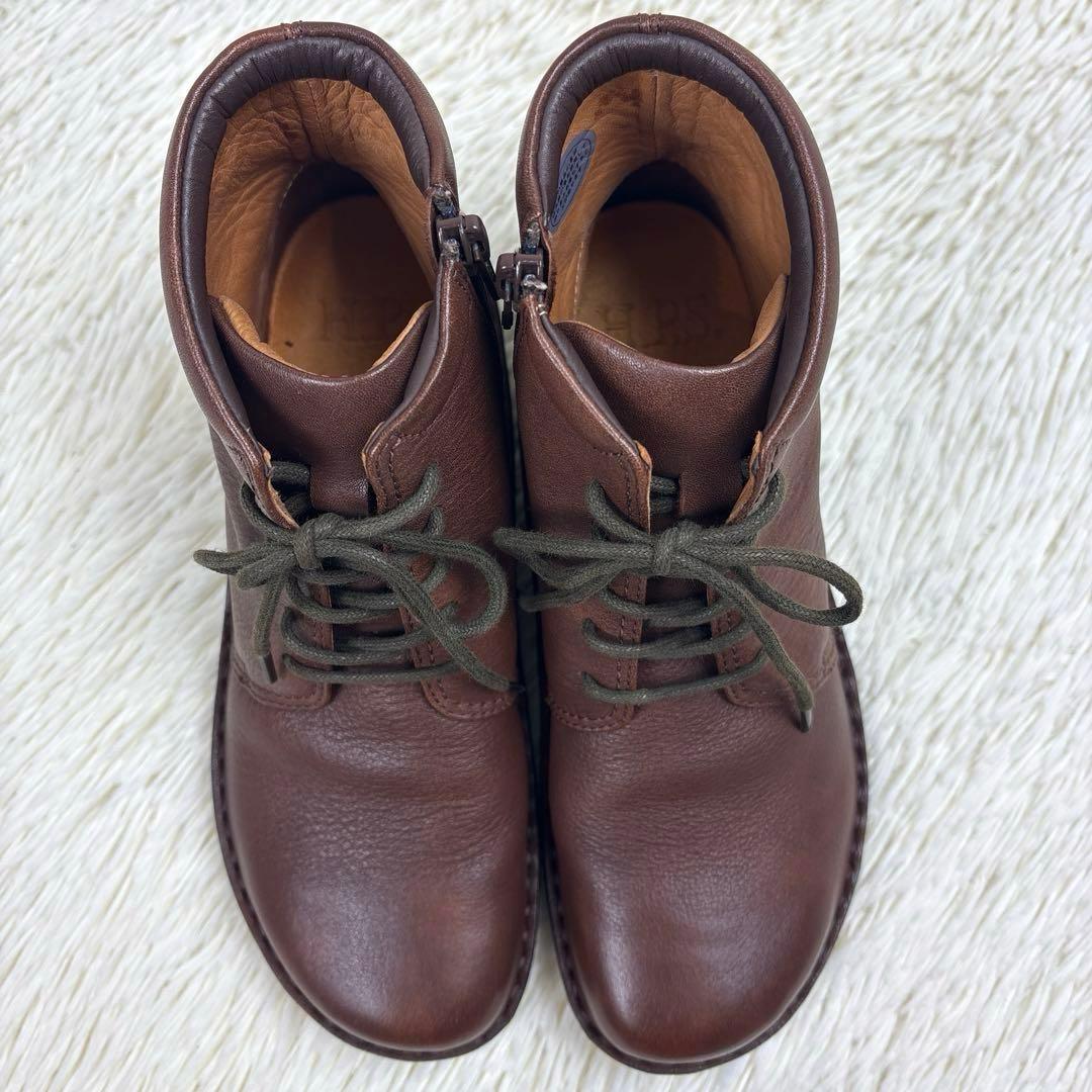 HPS、ショートブーツ、本革、サイドジップ、外反母趾、健康靴