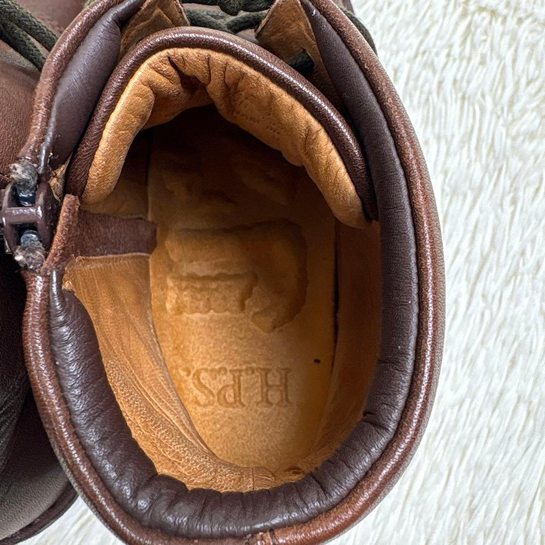 HPS、ショートブーツ、本革、サイドジップ、外反母趾、健康靴