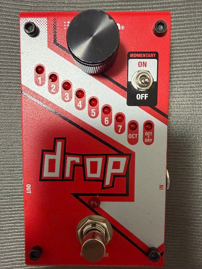 DROP-V01 ギターエフェクター レッド