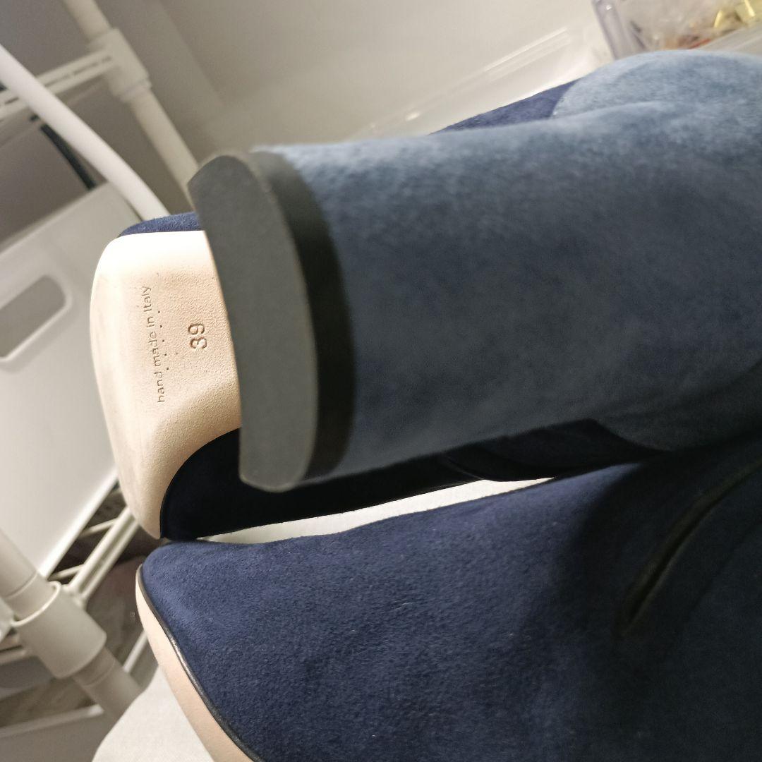 美品　MANOLO BLAHNIK ネイビー スエード ブーツ 39