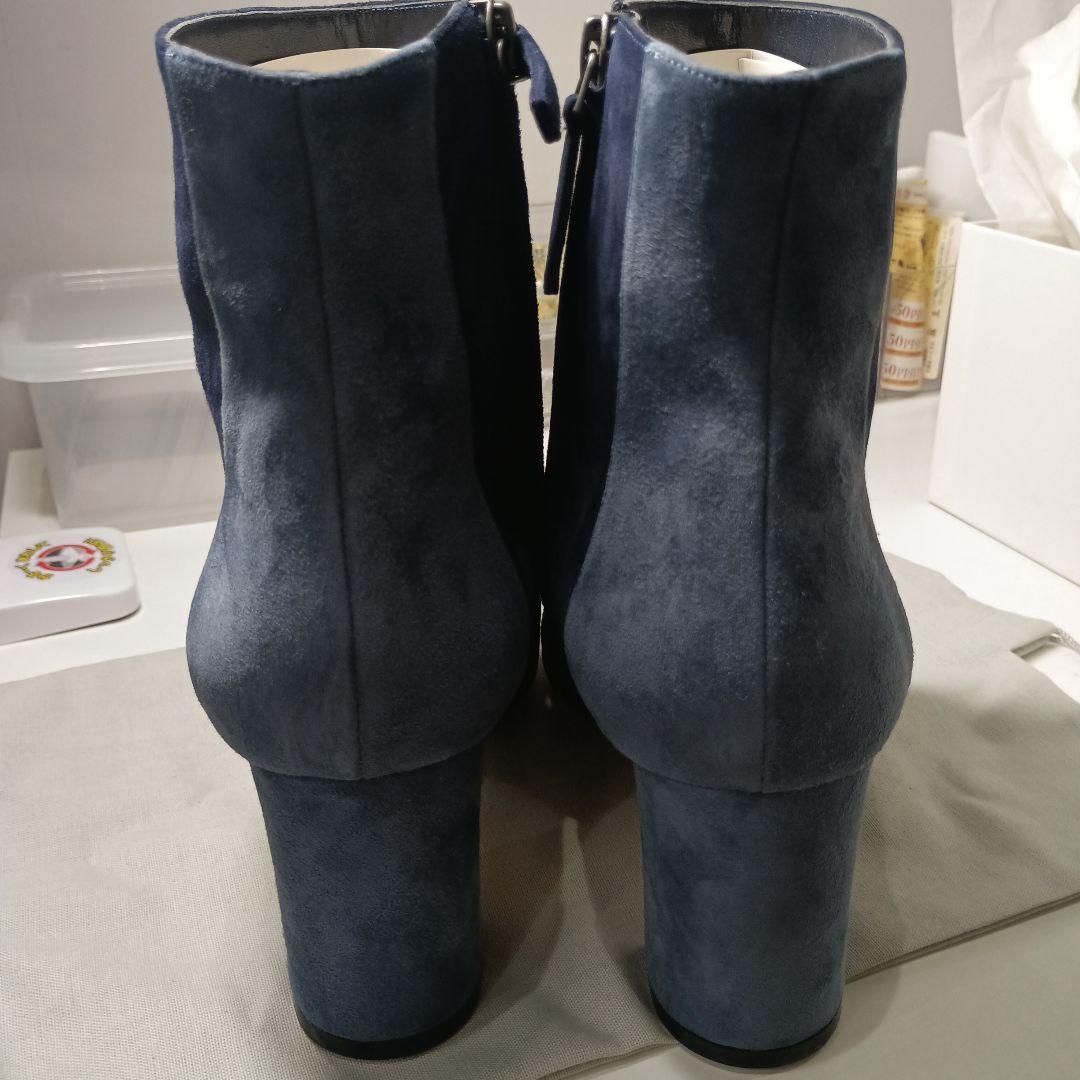 美品　MANOLO BLAHNIK ネイビー スエード ブーツ 39