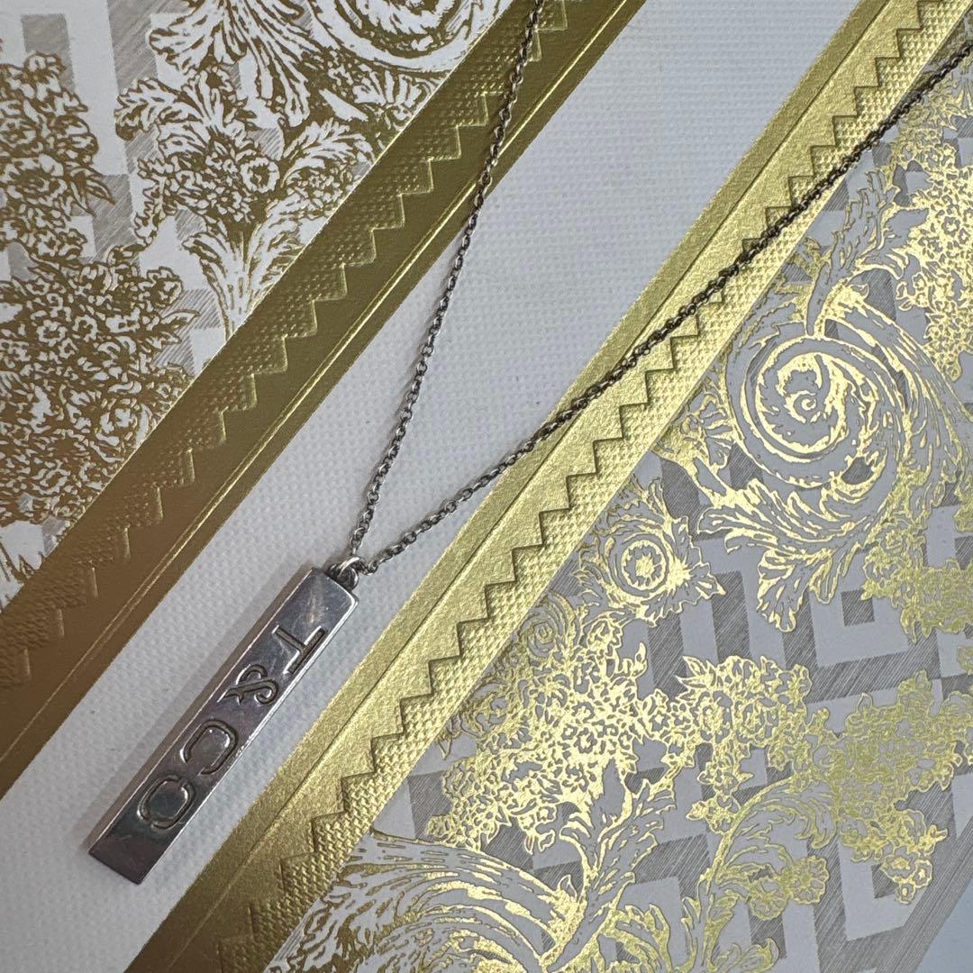 TIFFANY&Co. T&CO バープレート ネックレス SV925