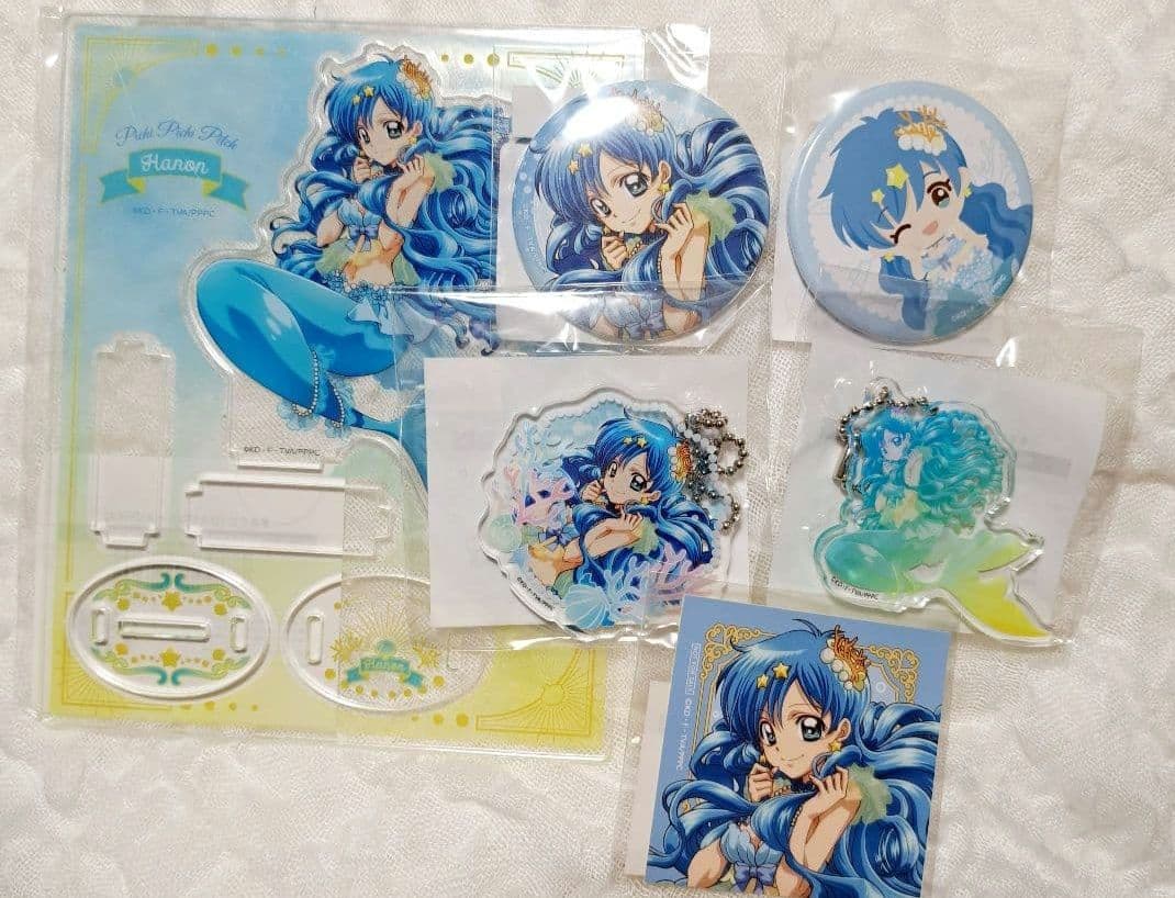 即購入可 ぴちぴちピッチ まるくじ アクリルスタンド 缶バッジ 特典 6種 波音