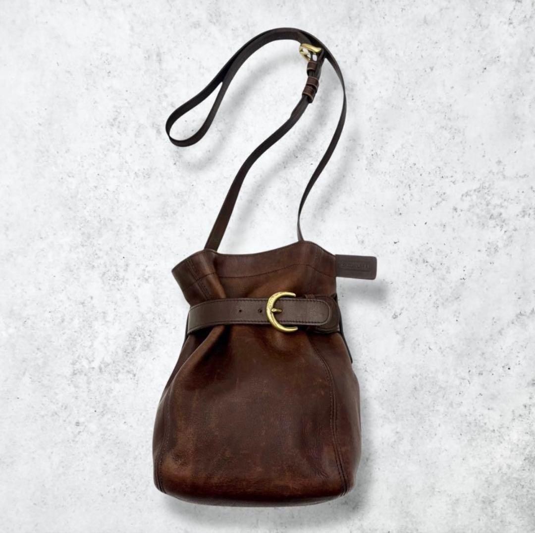 バッグ 00s old coach 4156 shoulderbag leather