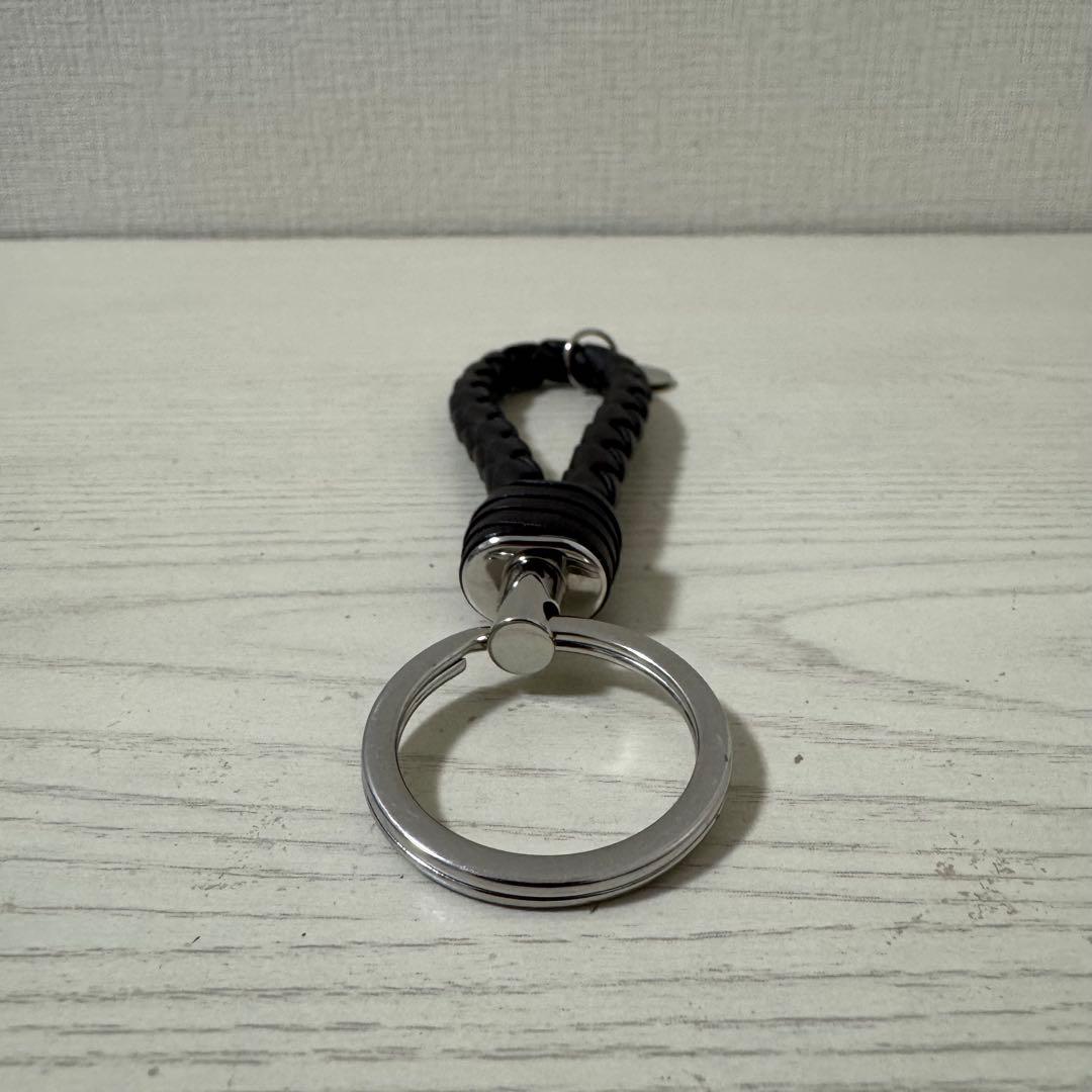【新品同様】BOTTEGA VENETA　ボッテガヴェネタ　キーリング　ブラック