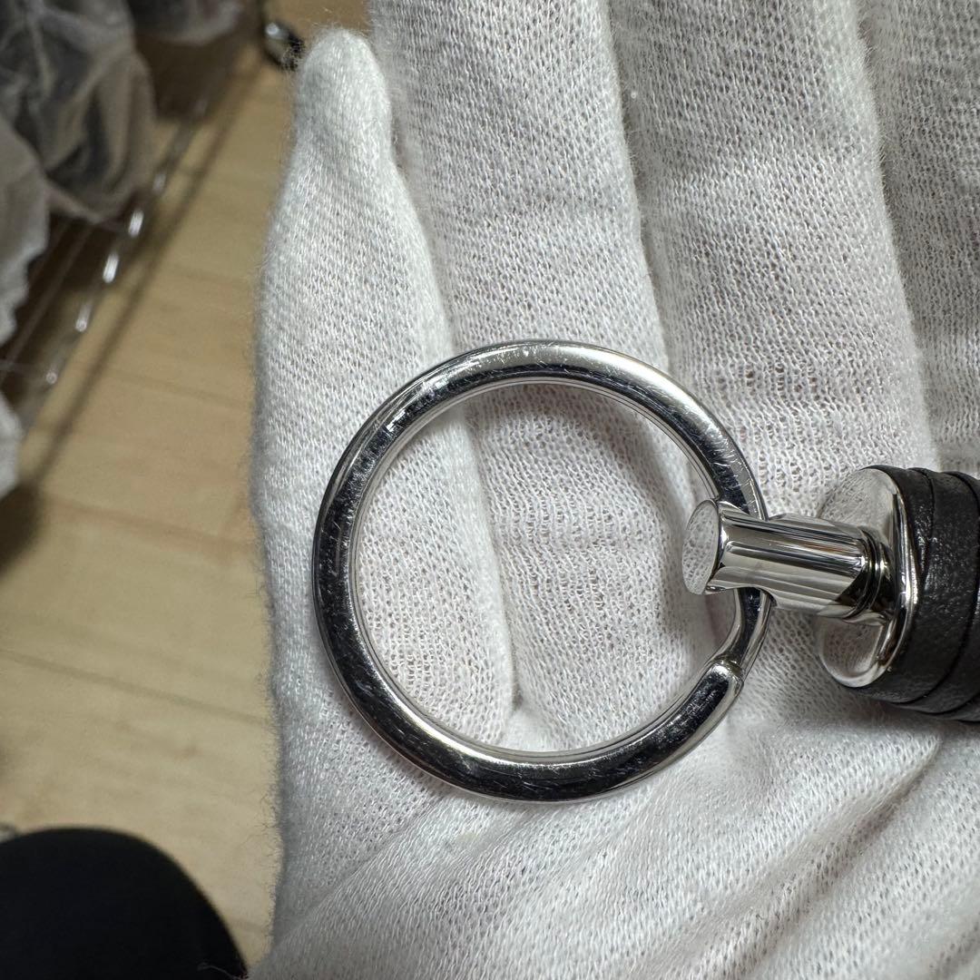 【新品同様】BOTTEGA VENETA　ボッテガヴェネタ　キーリング　ブラック