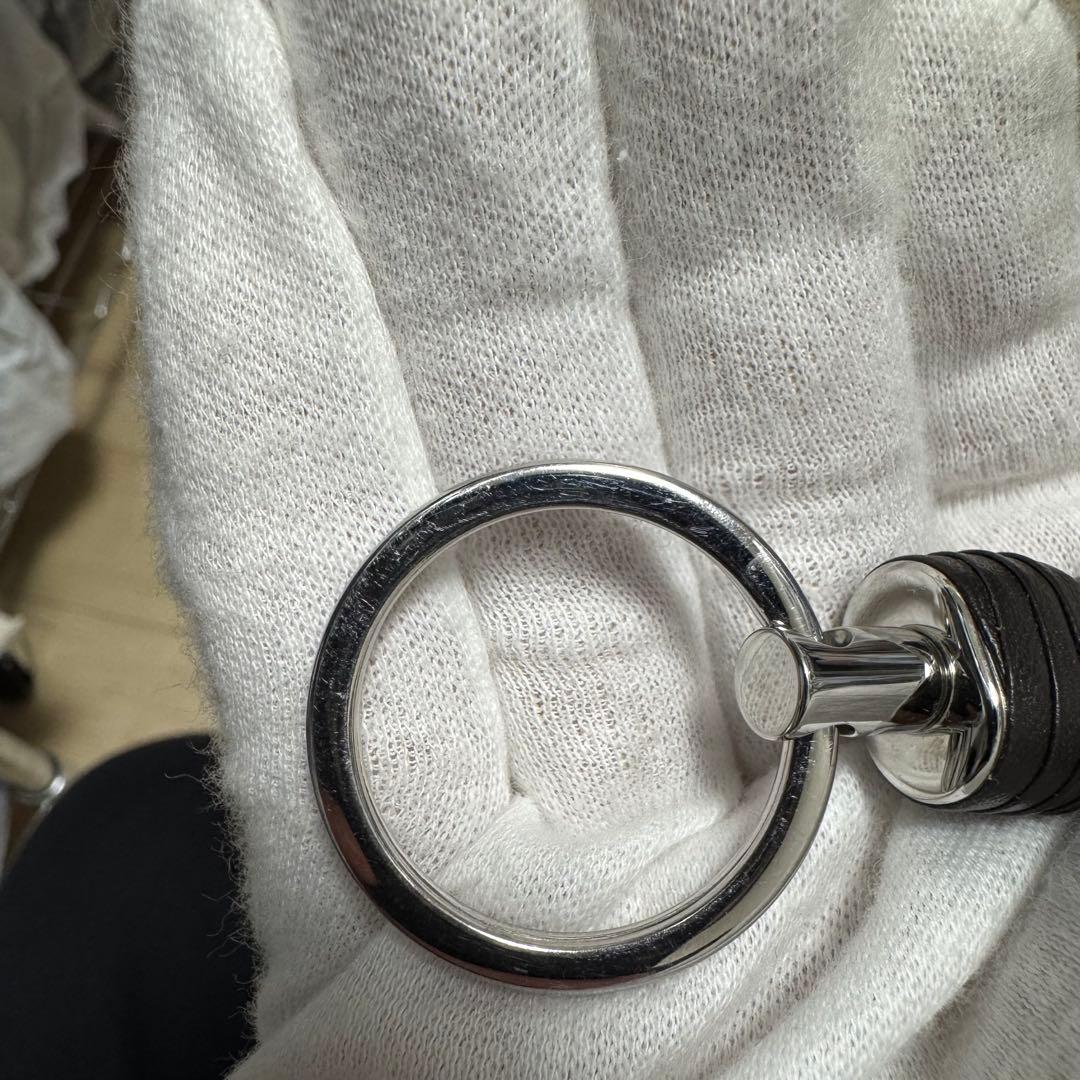 【新品同様】BOTTEGA VENETA　ボッテガヴェネタ　キーリング　ブラック