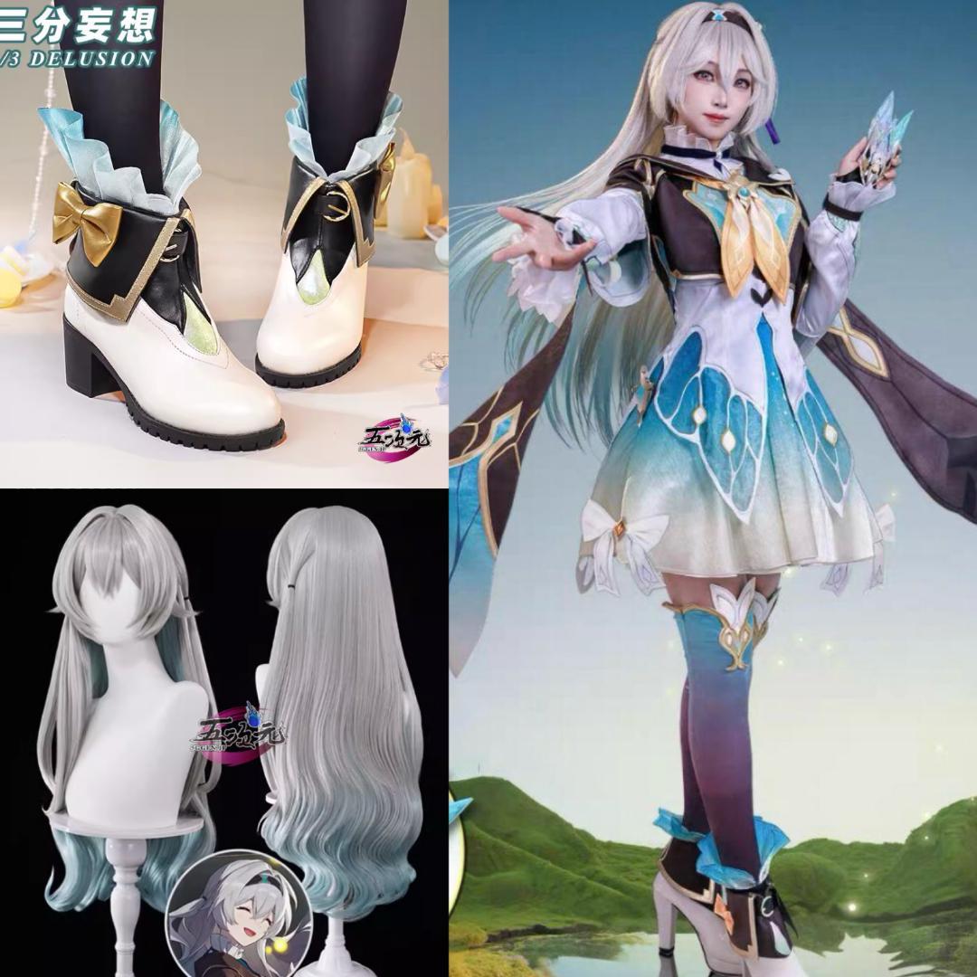 崩壊スターレイル ホタル コスプレ衣装 ウィッグ 靴 変身器 フルセット