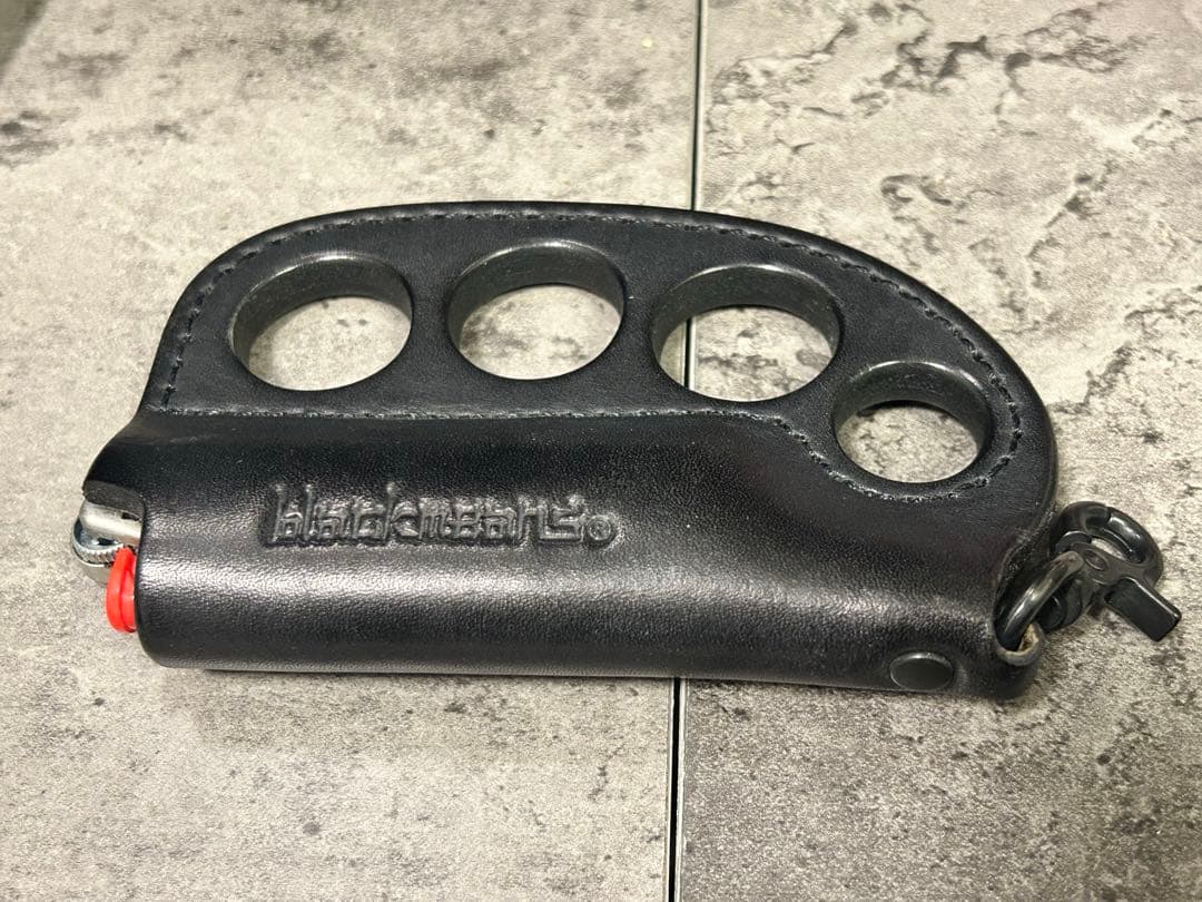 blackmeans ライターケース　ブラック　レザー