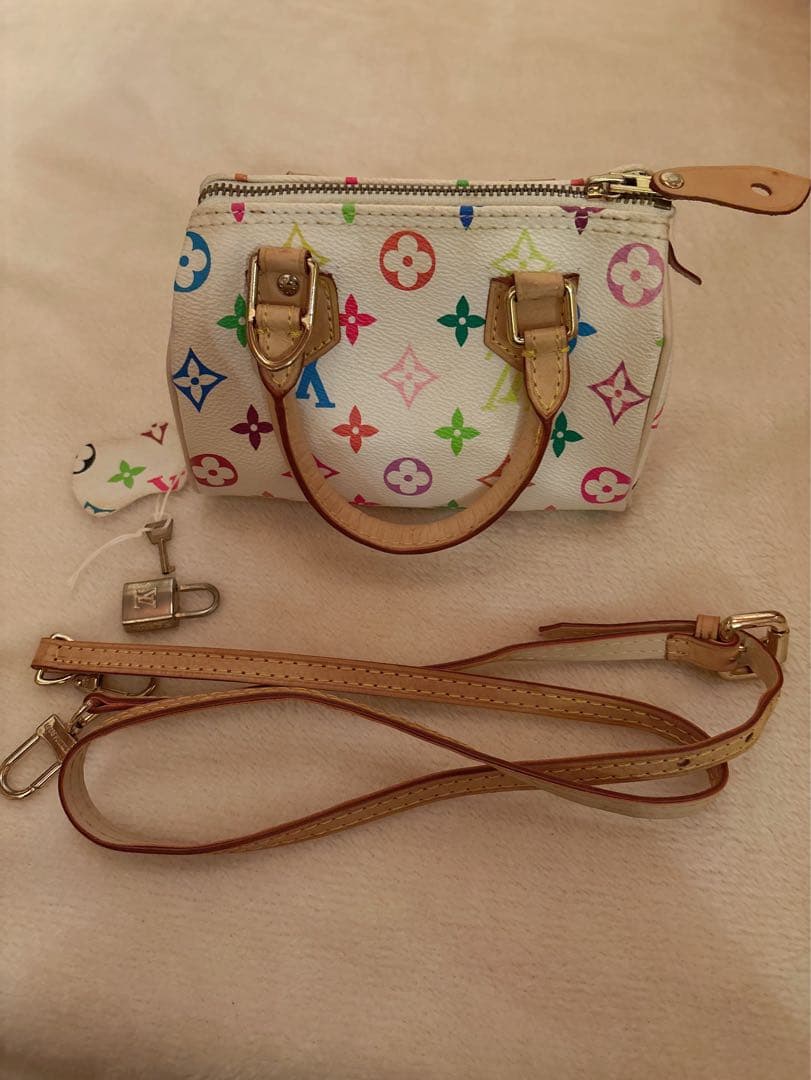 ノベルティLouis Vuitton マルチカラーミニスピーディショルダーバッグ
