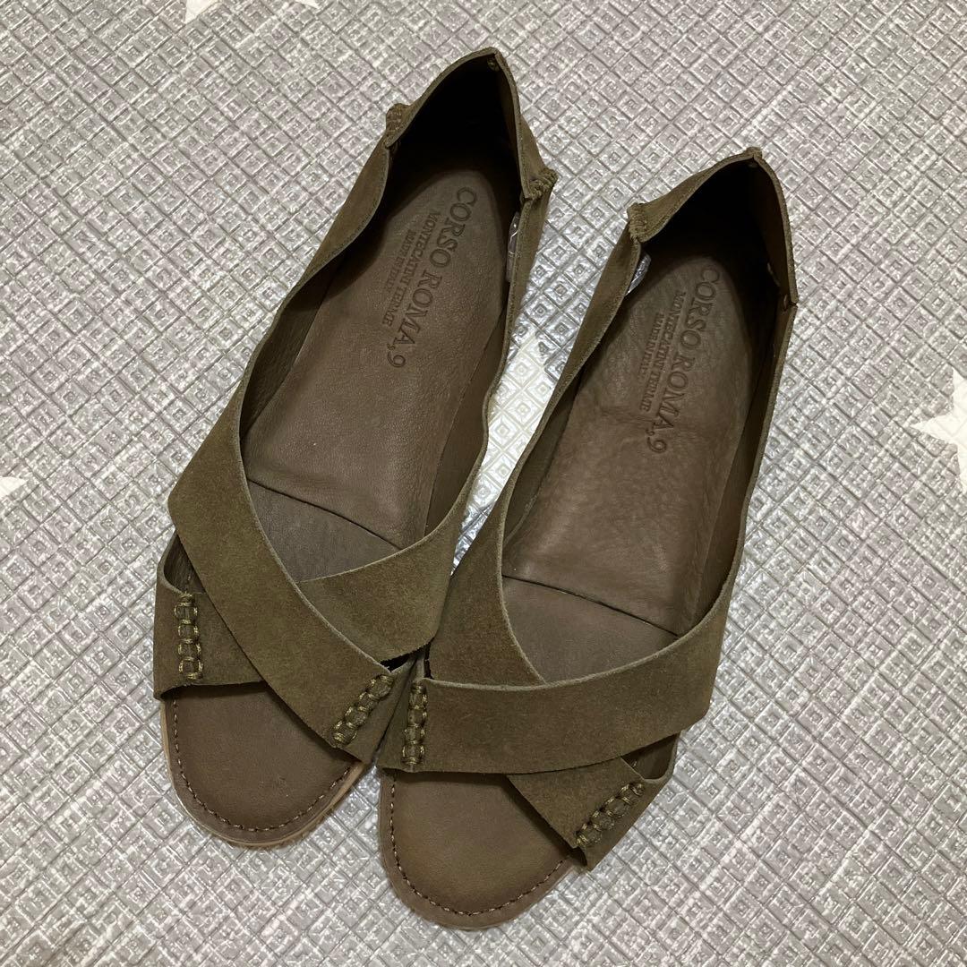 新品　BEARDSLEY ビアズリー CORSO ROMA レザーサンダル　38