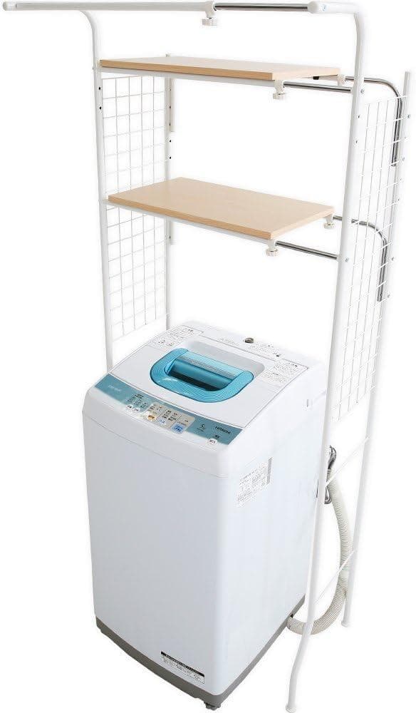 マ*ン様 ホワイト ランドリーラック 洗濯機ラック