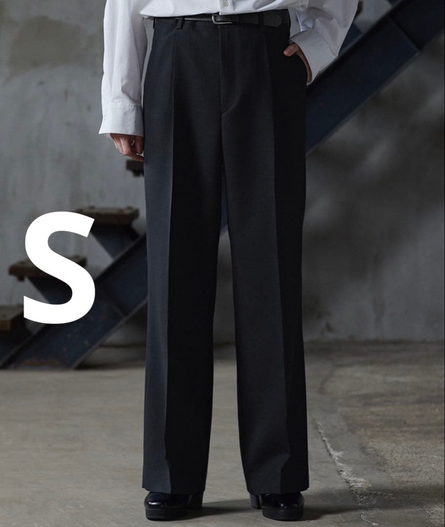 【CLEL core.】スーパー100s 尾州ウールスラックスs ブラック