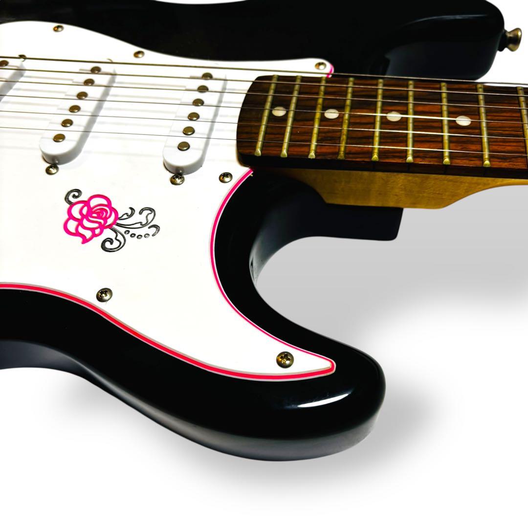 【希少な純正ケース付】ジプシーローズ エレキギター ラメ入 女性向けギター