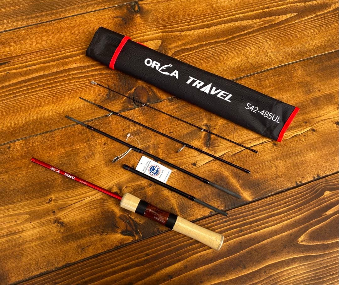 トラウトロッド　ウッド調　485UL 424UL スピニングロッド　パックロッド