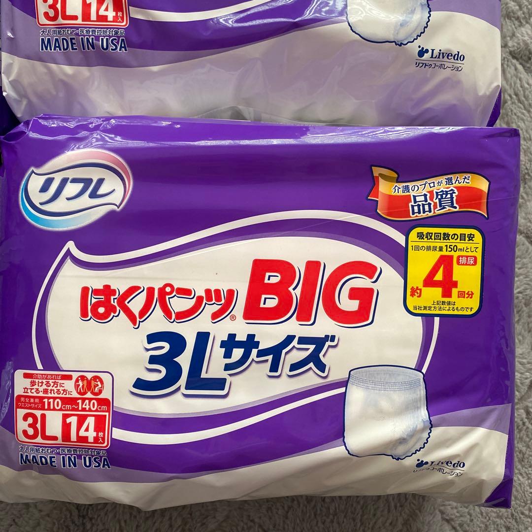 リフレ はくパンツ BIG 3Lサイズ 14枚入り✖️6袋