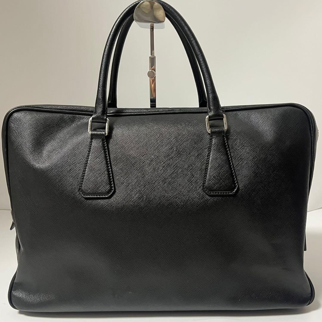 ✨良品✨　PRADA ビジネス　ハンドバッグ　レザー　革　　黒　レザー