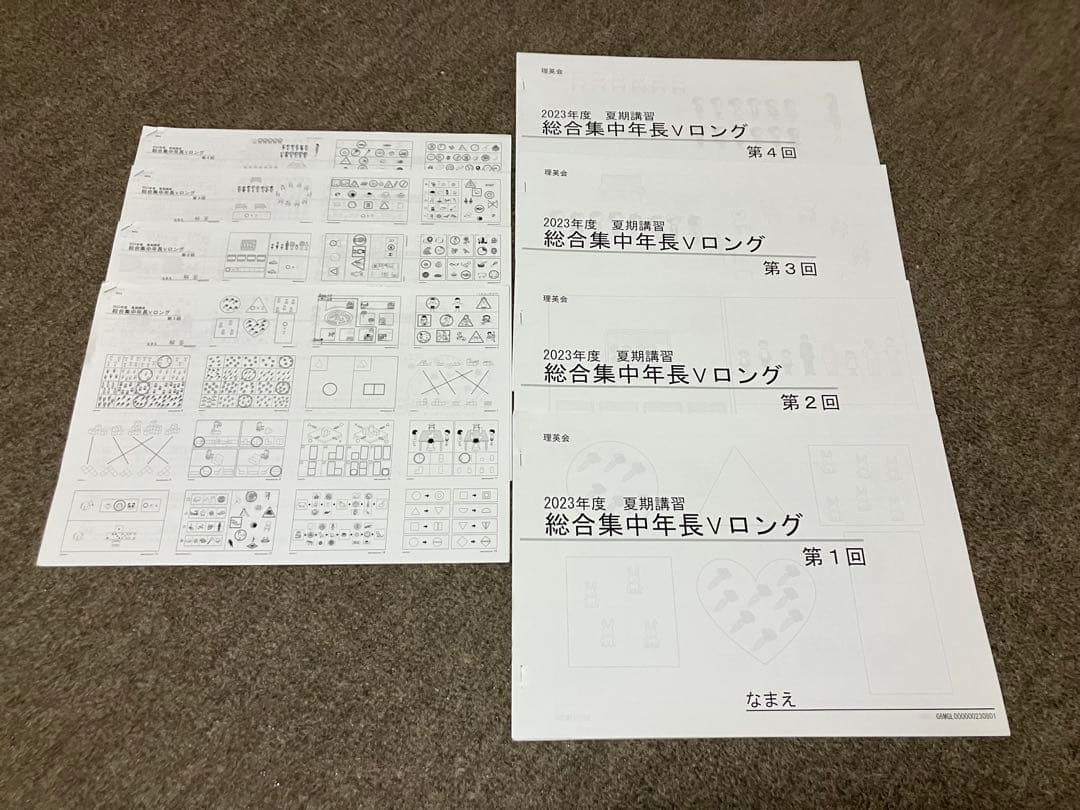 理英会　夏期講習　年長　難関　ロング
