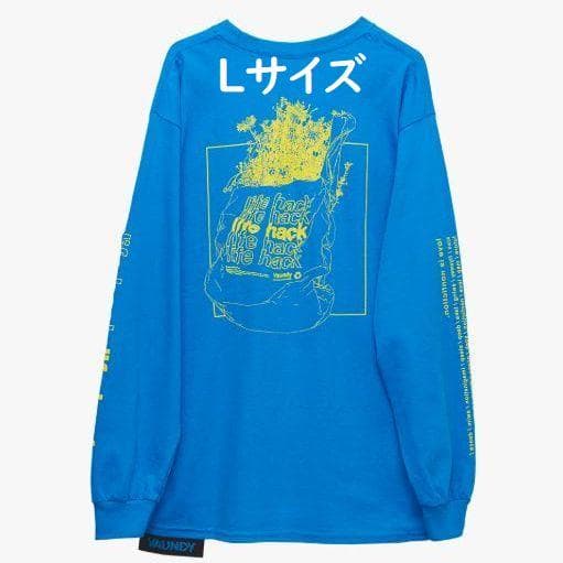 life hack ロンT L ブルー 長袖 Tシャツ Vaundy