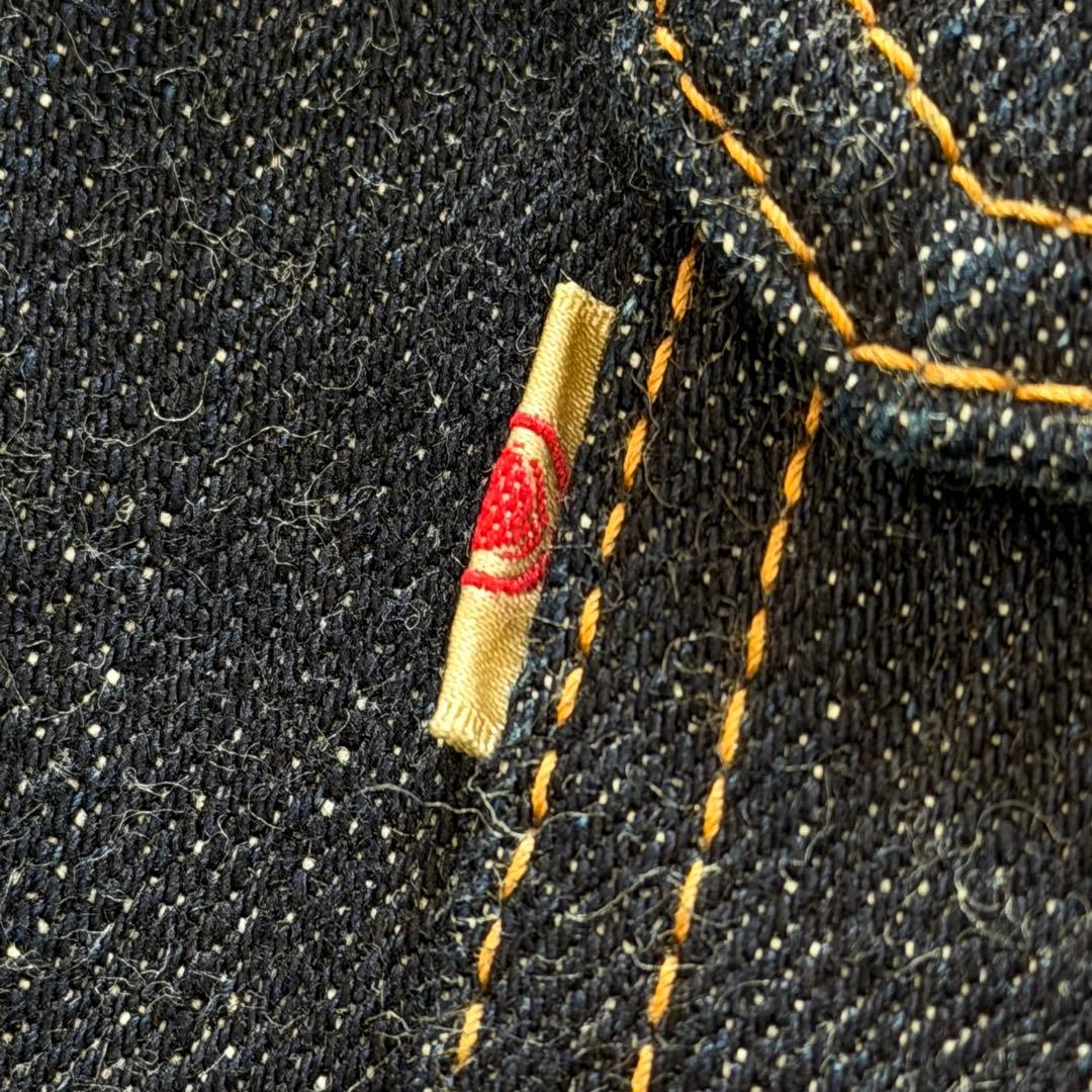 桃太郎ジーンズ　デニムジャケット　出陣　赤耳　濃紺　バック刺繍　日本製　XL