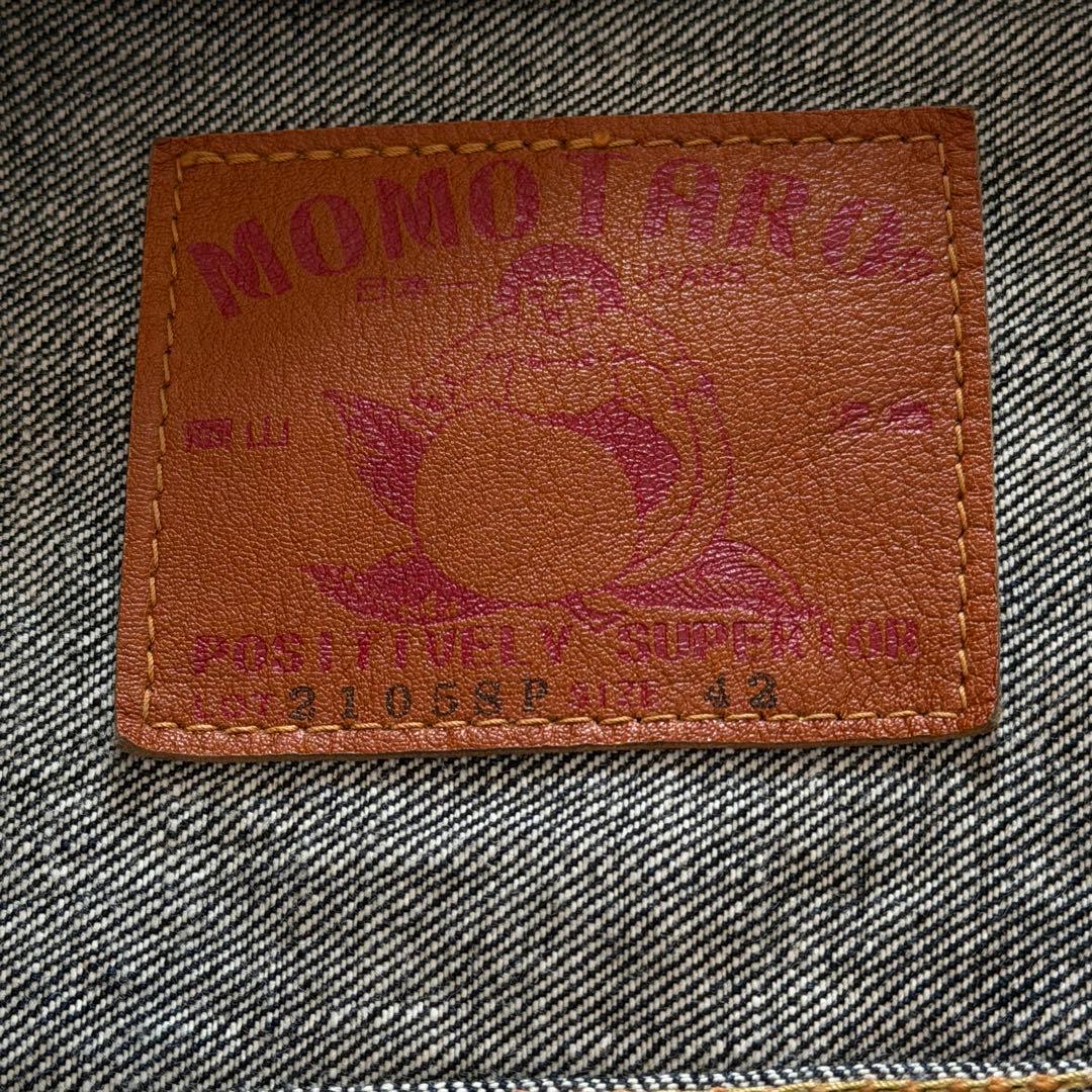 桃太郎ジーンズ　デニムジャケット　出陣　赤耳　濃紺　バック刺繍　日本製　XL