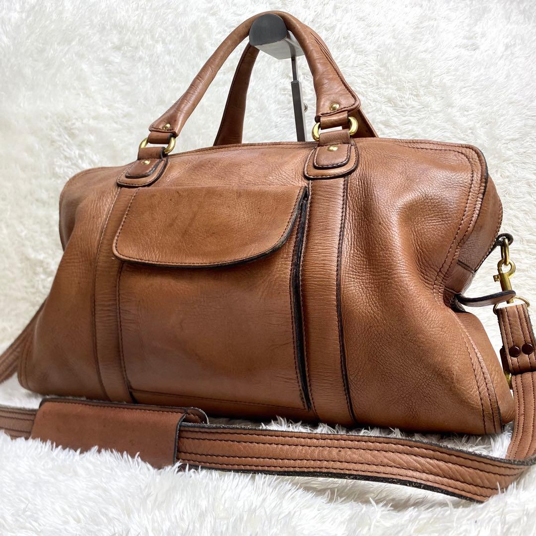 希少　PORTER バロン　2WAYボストンバッグオールレザー　ブラウン