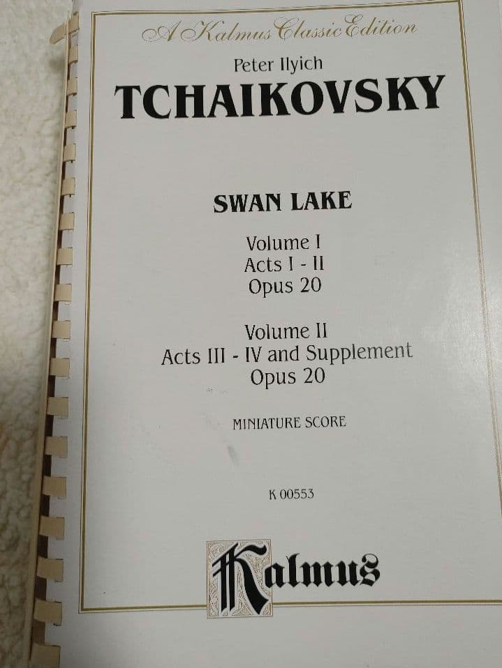 チャイコフスキー/バレエ音楽「白鳥の湖」スコア