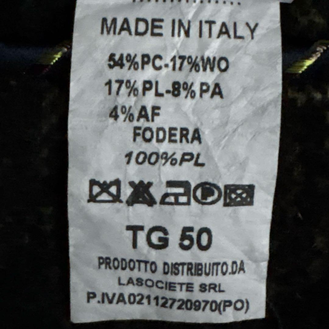 BOB テーラード　シングル　ウール　ブラウン系　チェック　ラペルピン　50