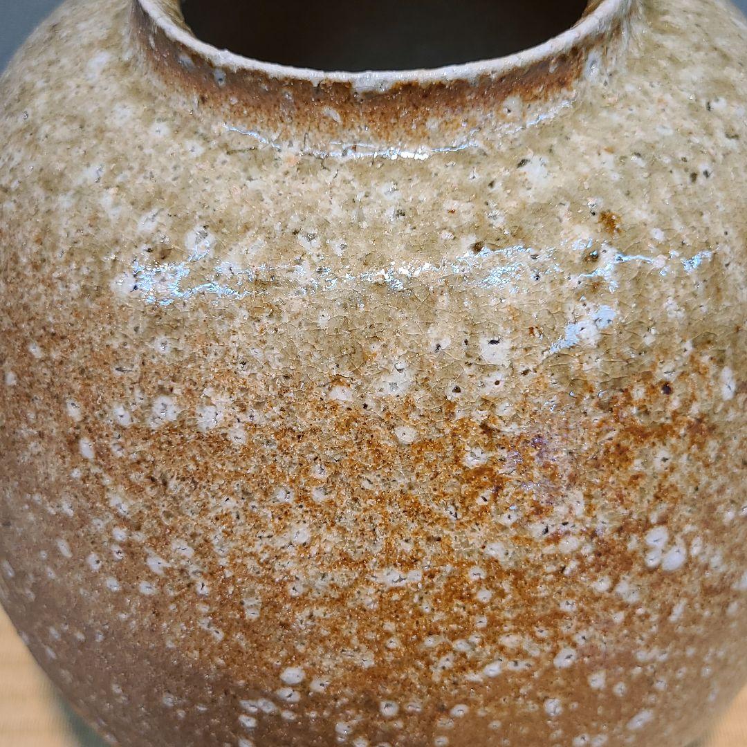 信楽焼 神崎継春作 壷 高さ9寸（約27cm） 共箱なし 本物保証