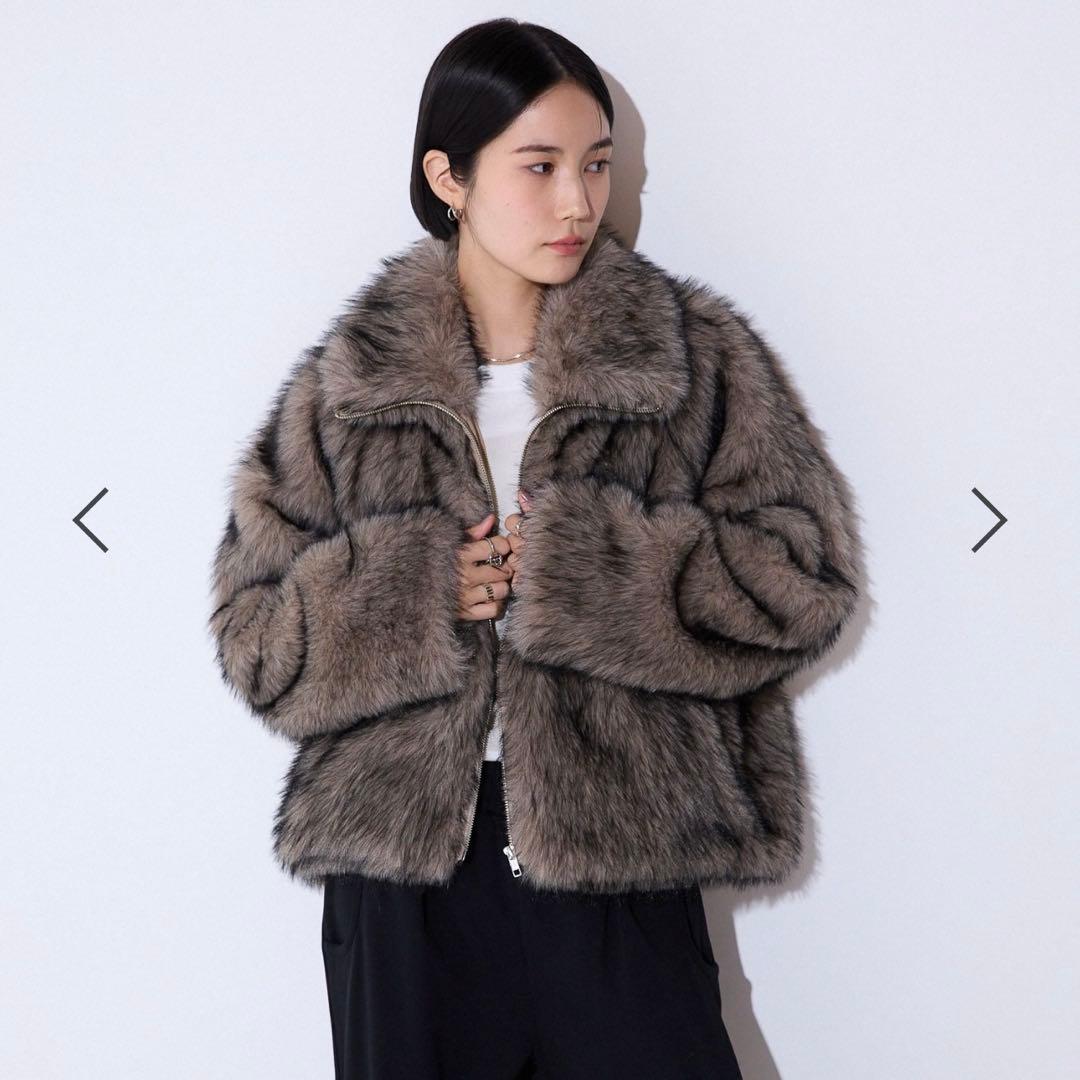 【新品】jeanasis MIXカラーファーブルゾン