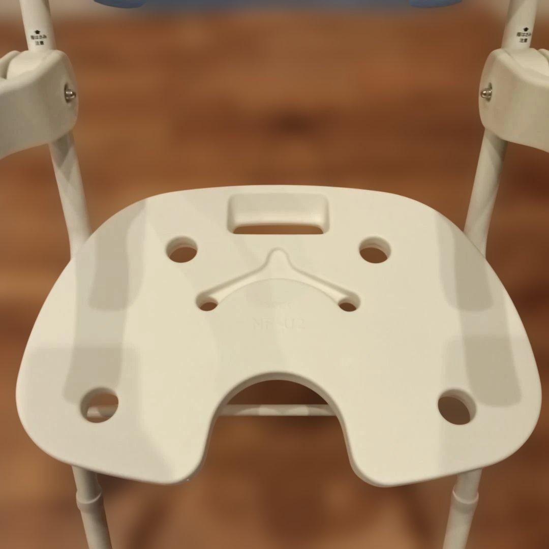 アロン化成 楽らく開閉シャワー ベンチU ブルー　安寿