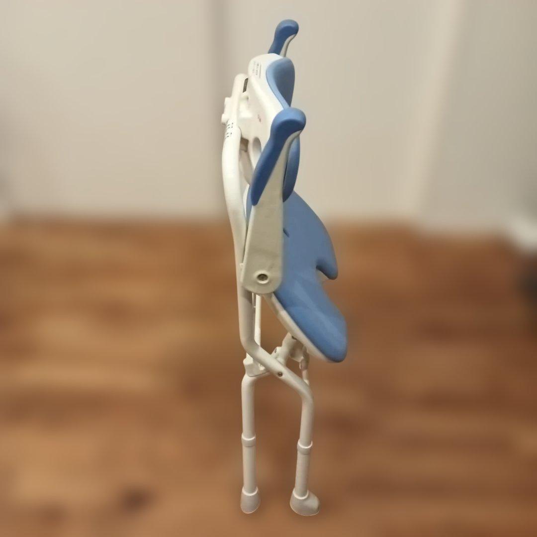 アロン化成 楽らく開閉シャワー ベンチU ブルー　安寿