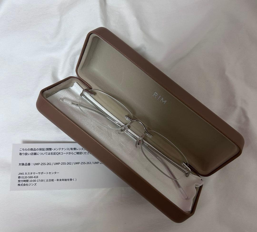 未使用 本多大夢 リムレスメガネ 度なしJINS RIM ROIROM