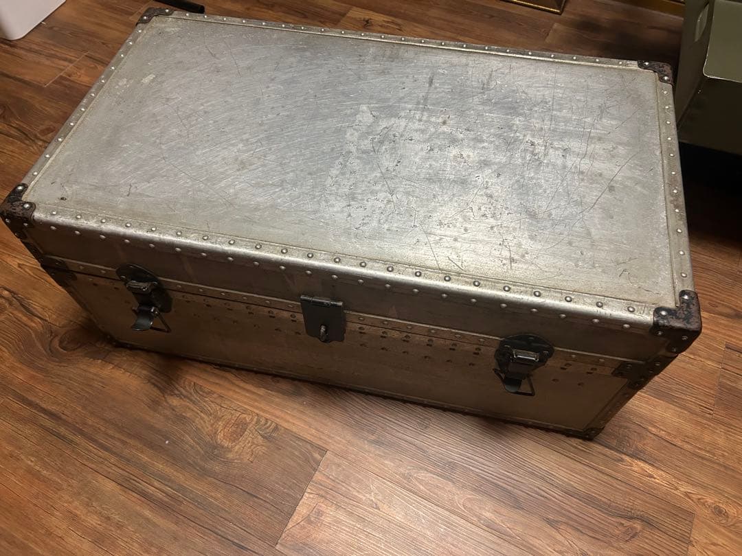 アンティーク　トランクコンテナ　中敷あり