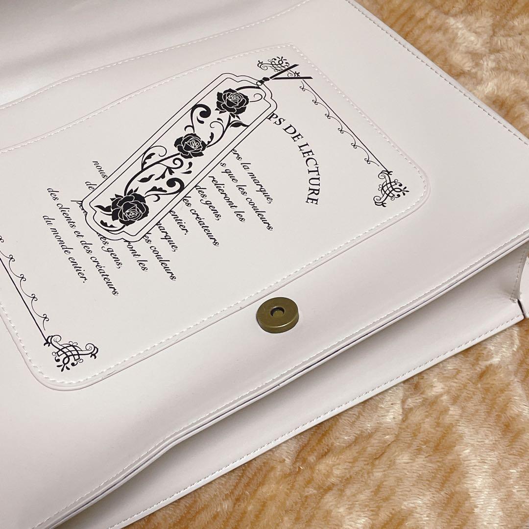 axes femme 洋書風デザインサッチェルバッグ