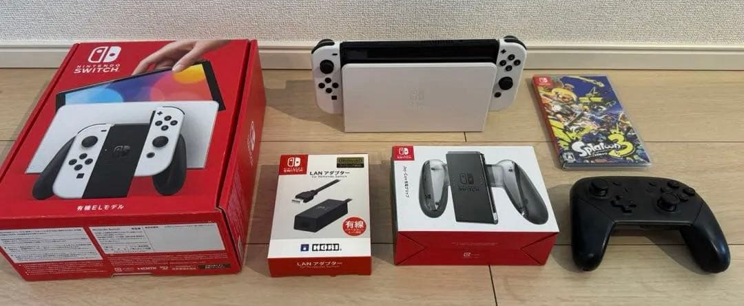 Switch有機EL JCホワイトスプラトゥーン3 セット
