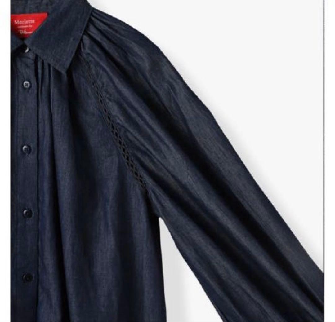 美品ロンハーマン別注マーレットmerletteTIANAデニムブラウスシャツS