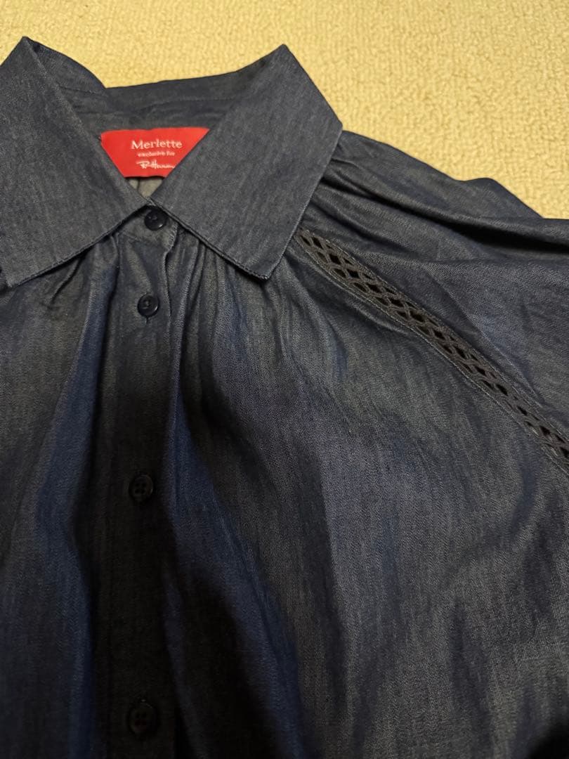 美品ロンハーマン別注マーレットmerletteTIANAデニムブラウスシャツS