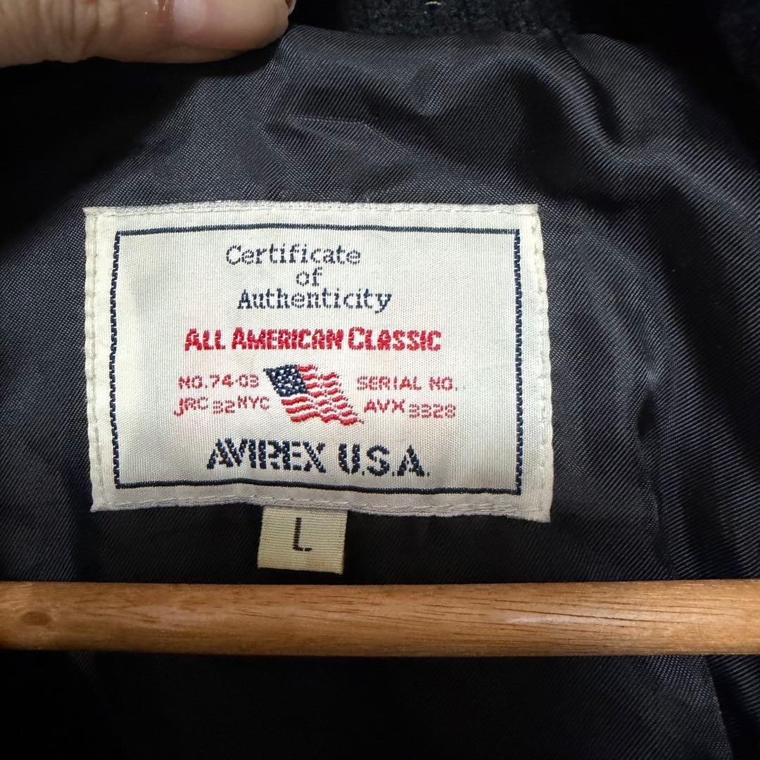 AVIREX USA ラムレザー ダウンジャケット 肉厚　廃盤