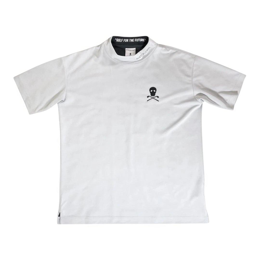MARK&LONA モックネック　半袖 Tシャツ スカル　ゴルフ　L 伸縮性