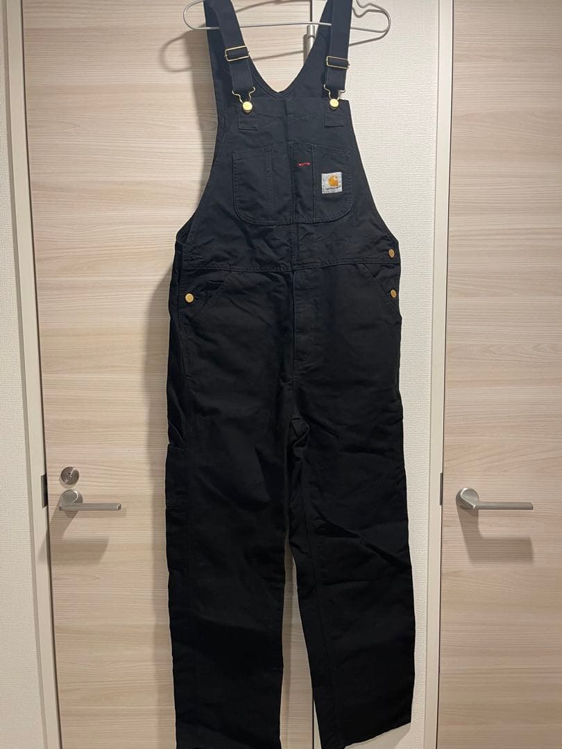 Carhartt WIPブラックオーバーオール