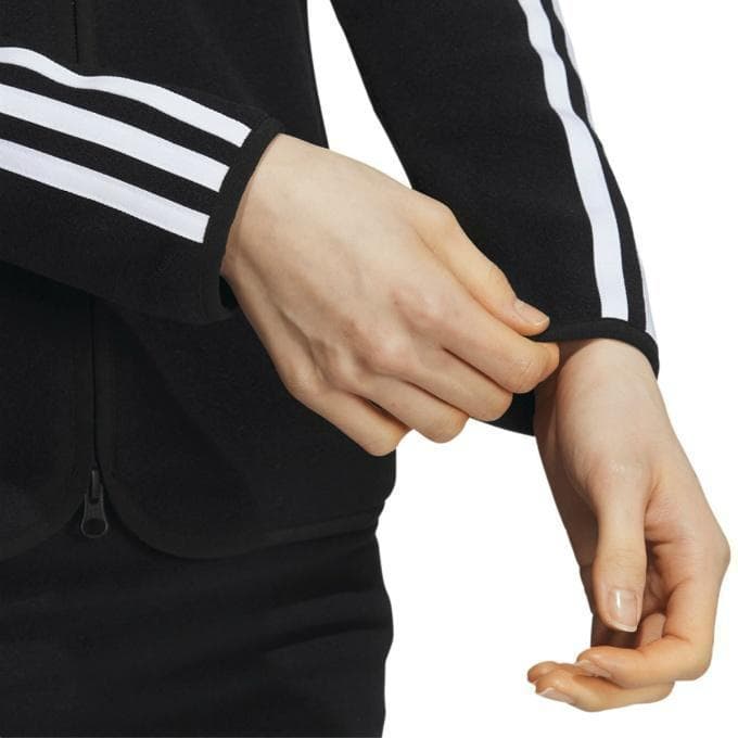 新品adidas ジップアップジャケット 黒　フリースセットアップ　ゴルフ秋冬