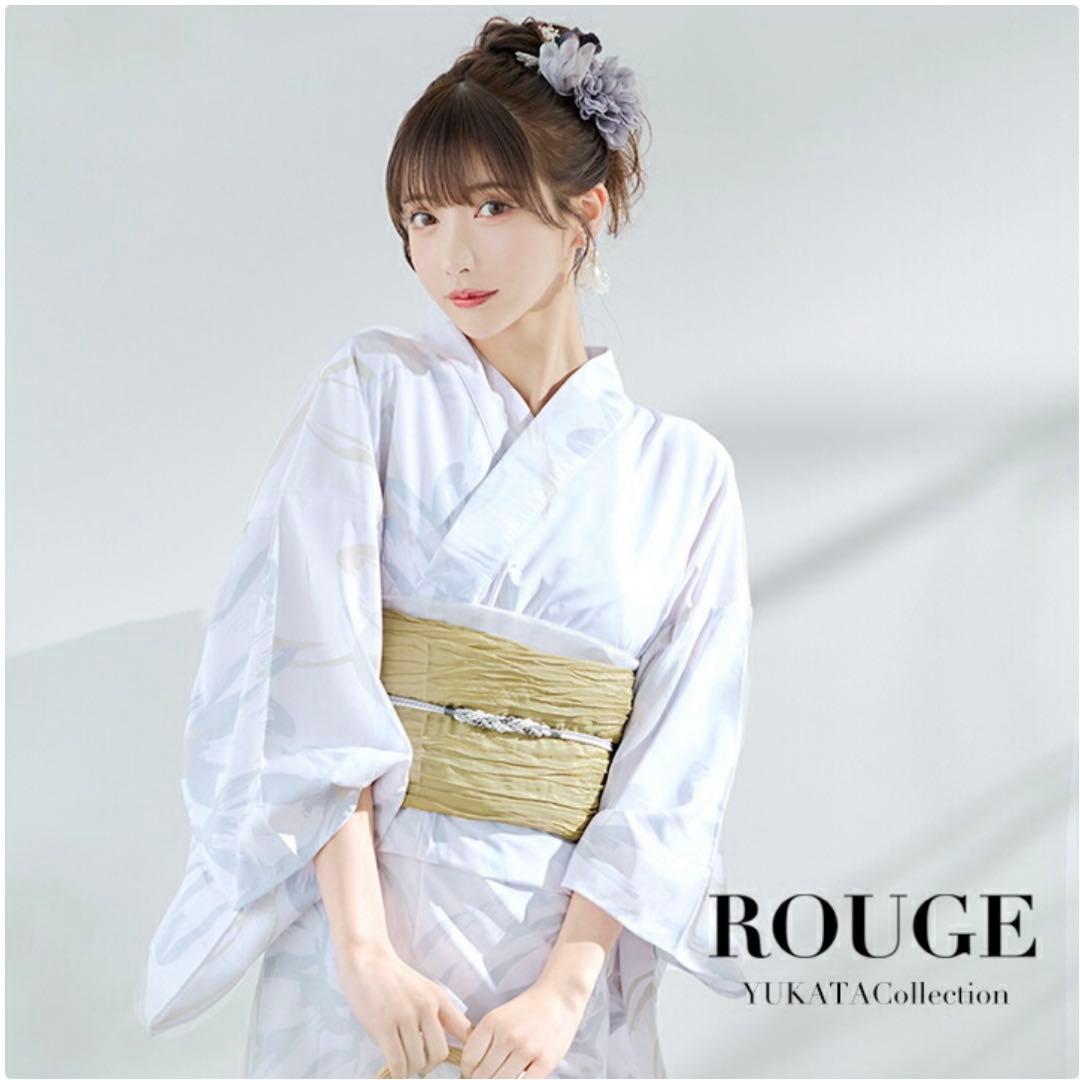 【タグ付き新品】Rちゃん ニュアンスフラワーベージュ浴衣 レディース