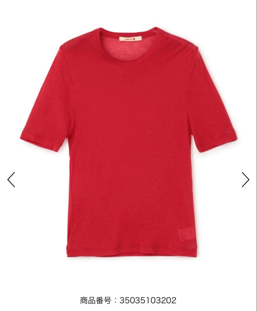 BACCA バッカ　テンセルシルク ベーシックTシャツ