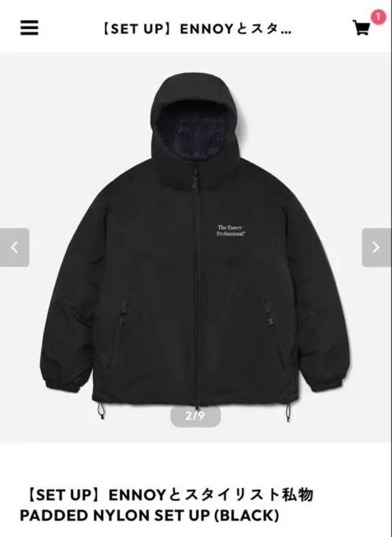 ENNOYとスタイリスト私物 PADDED NYLON SET UP