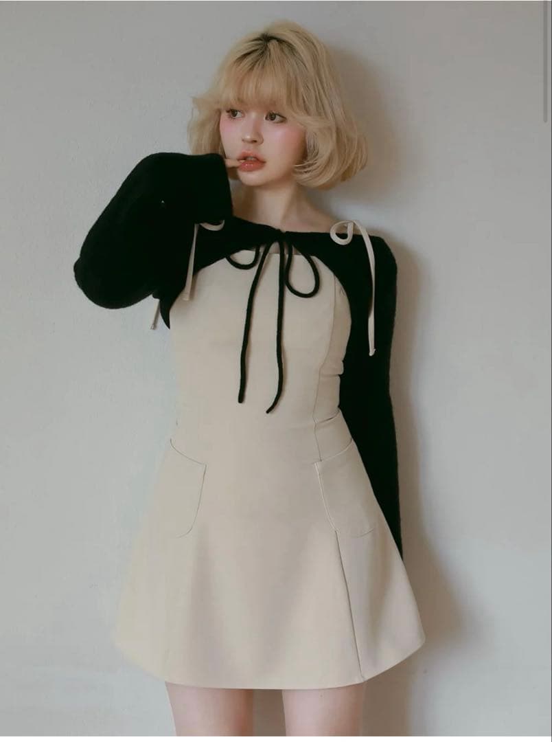 andmary Lamia knit set mini dress アンドマリー