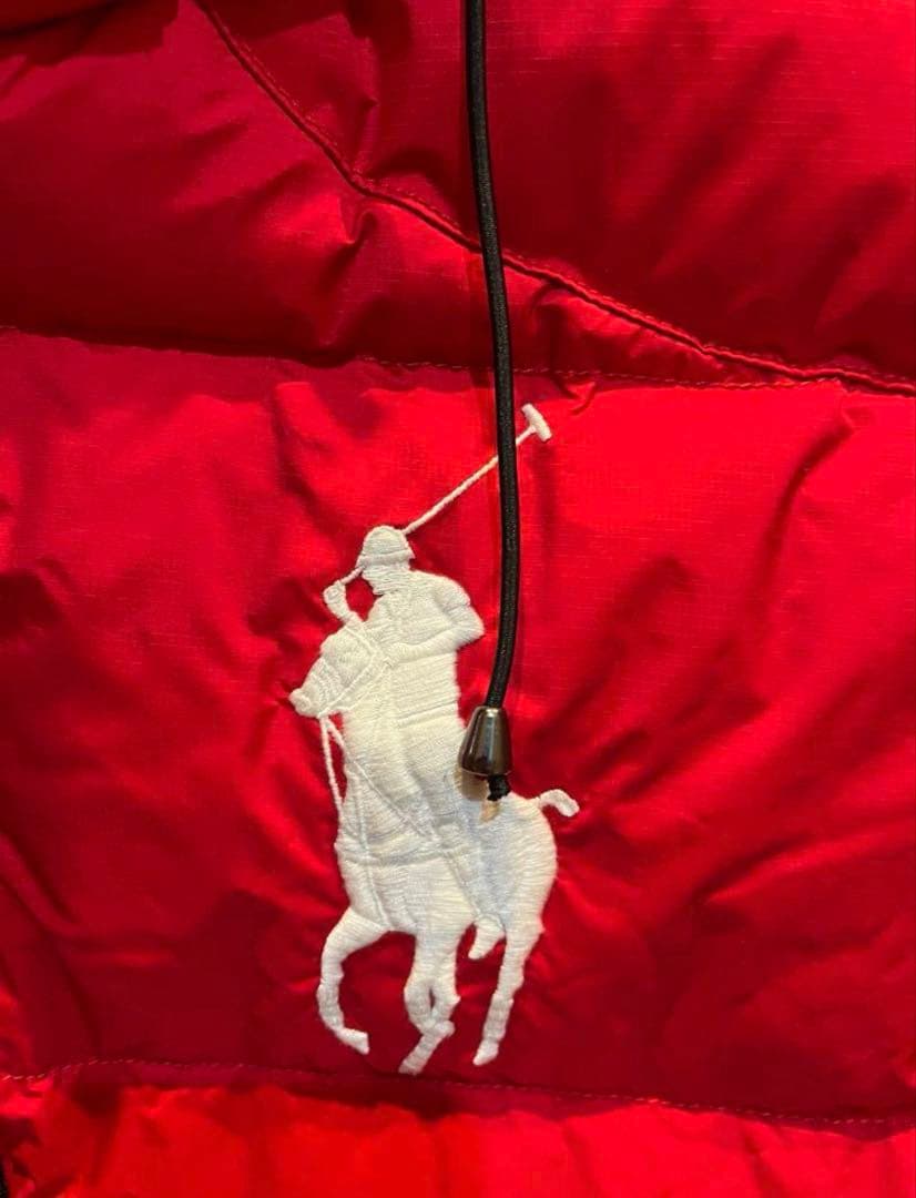 polo ダウンベスト 赤