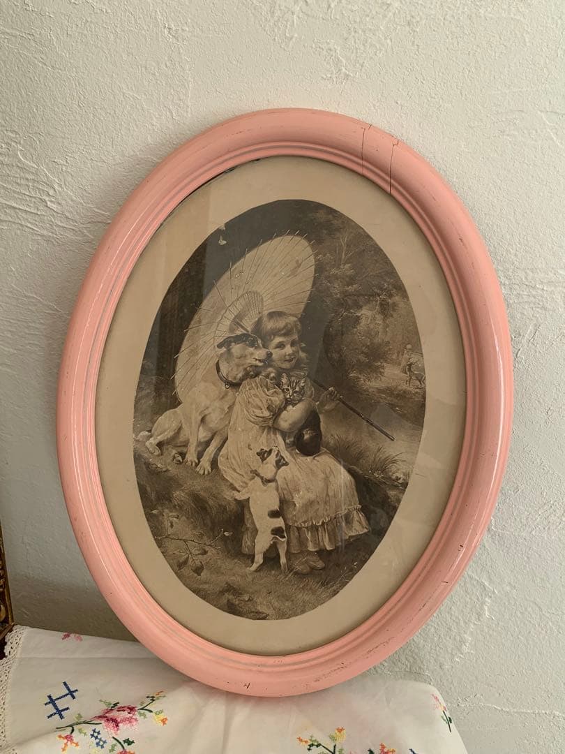 フランス　蚤の市　フレーム　壁掛け　ブロカント