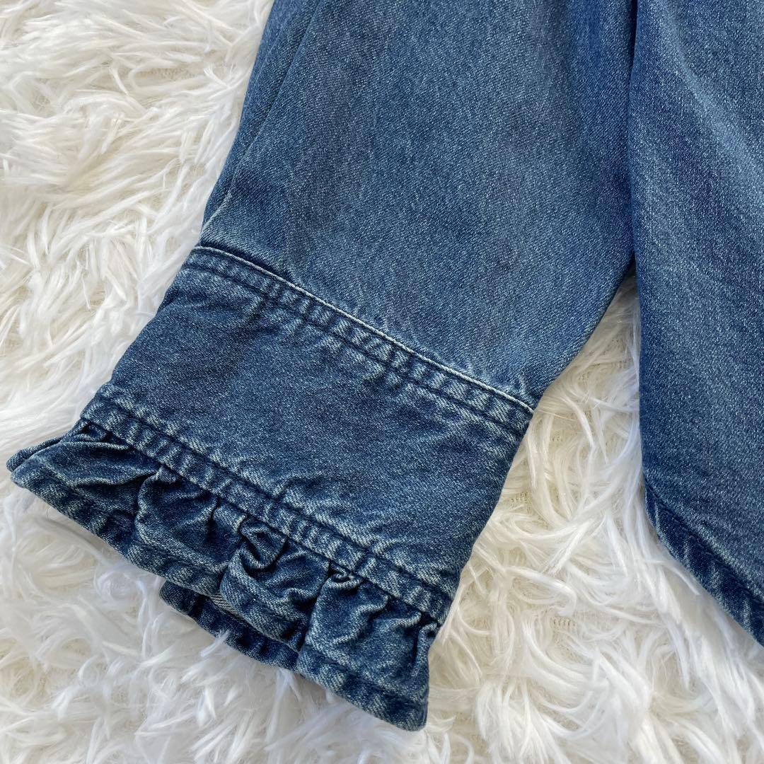 【美品】ジャーナルスタンダードレリューム デニムフリルシャツ フリー