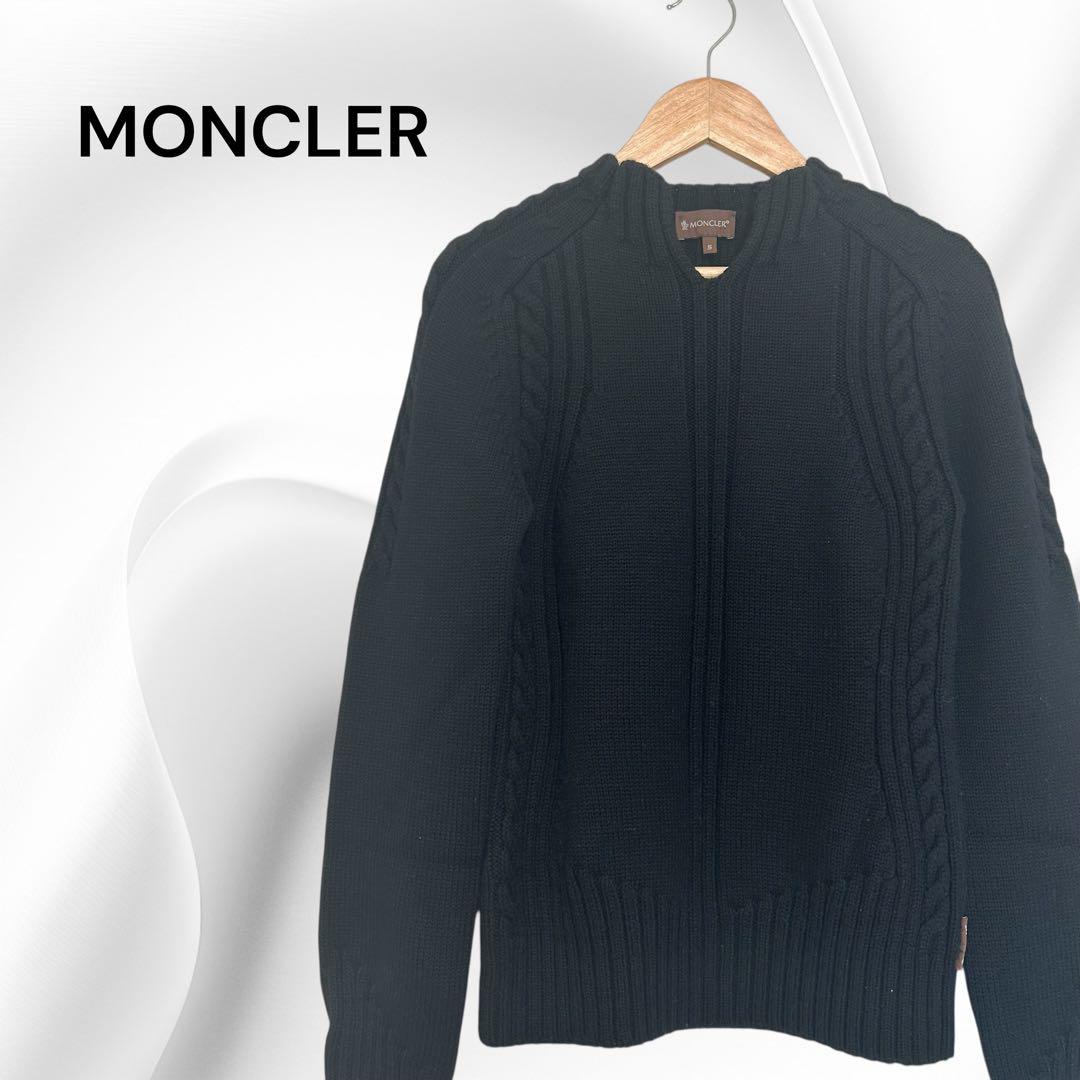 極美品‼︎ ◆MONCLER◆ ニットセーター/黒/モンクレール/Ｓ